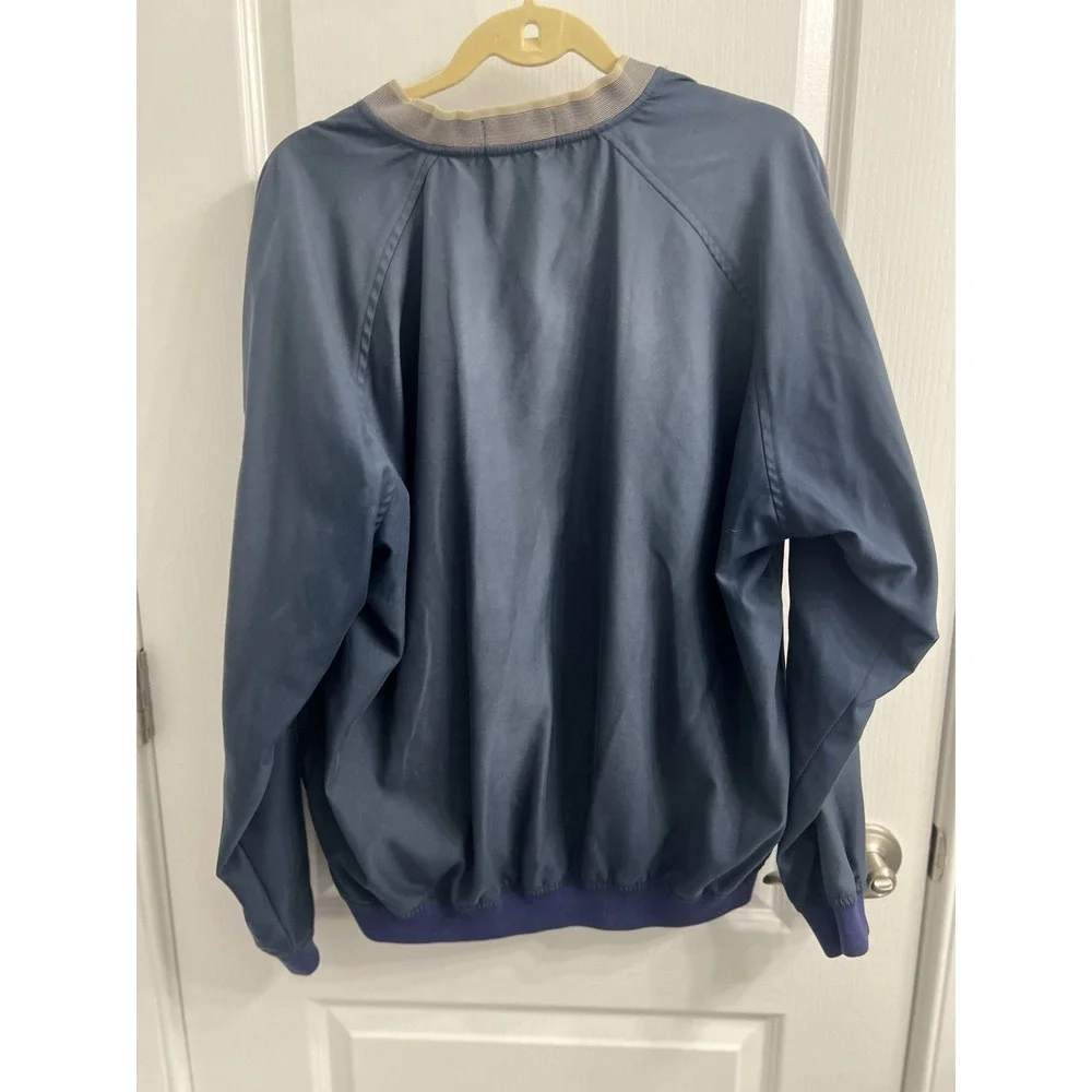 Ashworth Weather Systems Men's L Navy Blue V-Neck Pull Over With Pockets